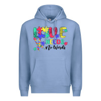 Colony Blue love needs no words autism Premium Hoodie - MaliasSmallBusiness