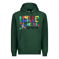Sports Green love needs no words autism Premium Hoodie - MaliasSmallBusiness