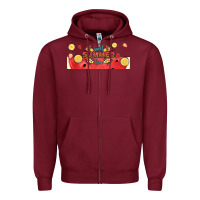 Burgundy sweet summer time libbey cup Zipper Hoodie - HRA Design Shop
