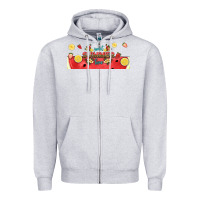 Heather Grey sweet summer time libbey cup Zipper Hoodie - HRA Design Shop