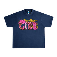 Navy southern girl western Urban Heavy Tee - texasbilliewilder