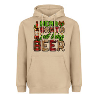 Mushroom dear santa just bring a beer with a beer bottle Heavyweight Hoodie - AdoDesignShop