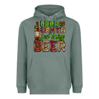 Sage dear santa just bring a beer with a beer bottle Heavyweight Hoodie - AdoDesignShop