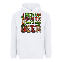 White dear santa just bring a beer with a beer bottle Heavyweight Hoodie - AdoDesignShop