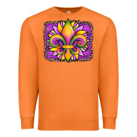 Carrot mardi gras fleur de lis sunflower leopard Premium Sweatshirt - Artiststas