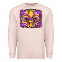 Pale Pink mardi gras fleur de lis sunflower leopard Premium Sweatshirt - Artiststas