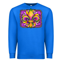 True Royal mardi gras fleur de lis sunflower leopard Premium Sweatshirt - Artiststas