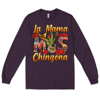 Plum La Mama mas Chingona Long Sleeve Tee - texasbilliewilder
