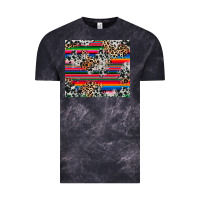 Cloud Black cowhide leopard serape Vintage Tee - RanaPortraitStore
