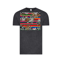 Vintage Black cowhide leopard serape Vintage Tee - RanaPortraitStore