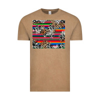 Vintage Coffee cowhide leopard serape Vintage Tee - RanaPortraitStore