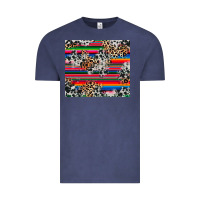 Vintage Denim cowhide leopard serape Vintage Tee - RanaPortraitStore