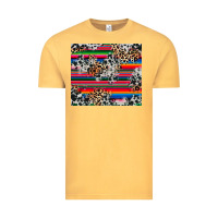 Vintage Mustard cowhide leopard serape Vintage Tee - RanaPortraitStore