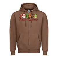 Chestnut hohoho merry christmas santa coffee cup tree cooki Zipper Hoodie - FaDigitalArtStudio