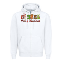 White hohoho merry christmas santa coffee cup tree cooki Zipper Hoodie - FaDigitalArtStudio