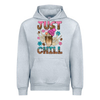 Heather Grey just chill with coffee bean bbs Urban Hoodie - BundleAndBundleShop
