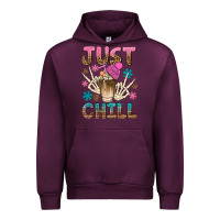Mauve Wine just chill with coffee bean bbs Urban Hoodie - BundleAndBundleShop