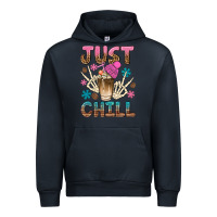 Navy just chill with coffee bean bbs Urban Hoodie - BundleAndBundleShop