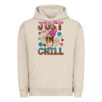 Pigment French Oak just chill with coffee bean bbs Urban Hoodie - BundleAndBundleShop