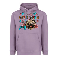 Lavender life is better with a pug Heavyweight Hoodie - Jasminsmagicworld