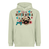 Matcha life is better with a pug Heavyweight Hoodie - Jasminsmagicworld