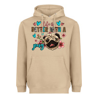 Mushroom life is better with a pug Heavyweight Hoodie - Jasminsmagicworld