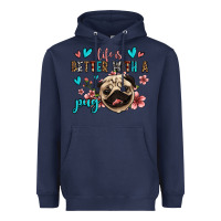 Navy life is better with a pug Heavyweight Hoodie - Jasminsmagicworld