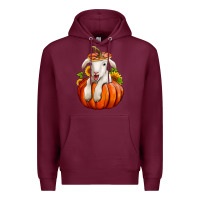 Burgundy fall pumpkin lamb nancy cooper Premium Hoodie - NancyCooperArtShop