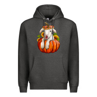 Charcoal Heather fall pumpkin lamb nancy cooper Premium Hoodie - NancyCooperArtShop