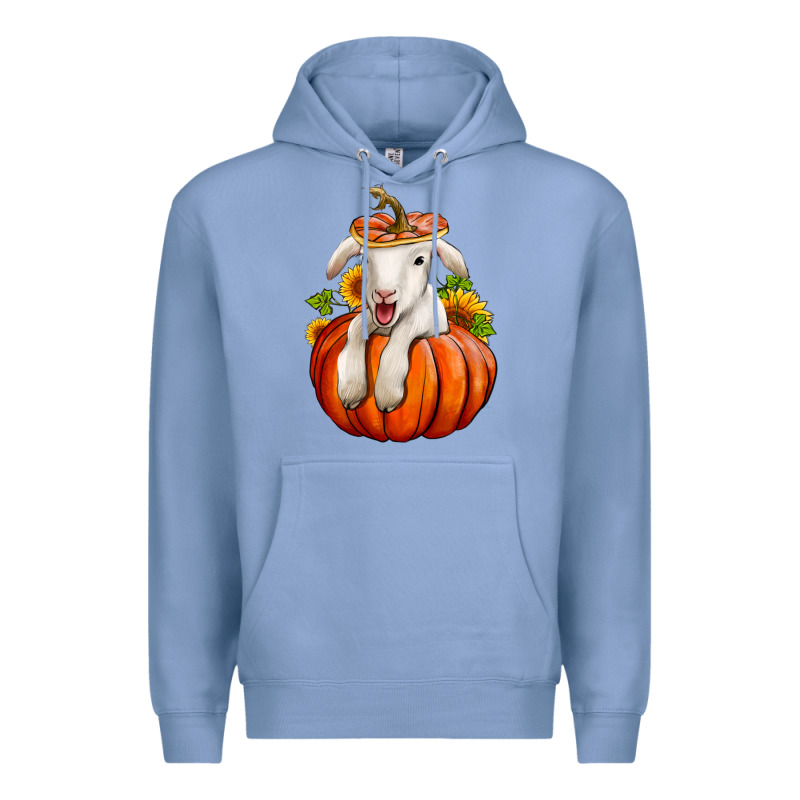 Fall Pumpkin Lamb Nancy Cooper Premium Hoodie by NancyCooperArtShop | Teevron