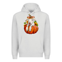 Dove Grey fall pumpkin lamb nancy cooper Premium Hoodie - NancyCooperArtShop