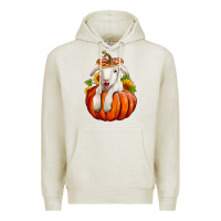 Oatmeal Heather fall pumpkin lamb nancy cooper Premium Hoodie - NancyCooperArtShop