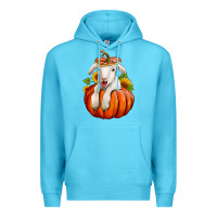 Ocean Blue fall pumpkin lamb nancy cooper Premium Hoodie - NancyCooperArtShop