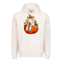 Pale Pink fall pumpkin lamb nancy cooper Premium Hoodie - NancyCooperArtShop