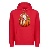 Red fall pumpkin lamb nancy cooper Premium Hoodie - NancyCooperArtShop