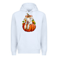 White fall pumpkin lamb nancy cooper Premium Hoodie - NancyCooperArtShop