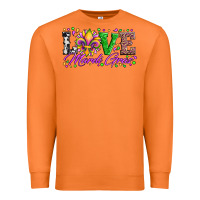 Carrot love mardi gras fleur de lis sunflower leopard and beads Premium Sweatshirt - Artiststas