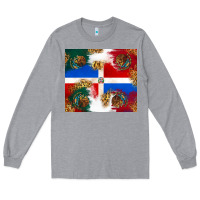 Heather Grey Mexican and Dominican Republic Long Sleeve Tee - texasbilliewilder