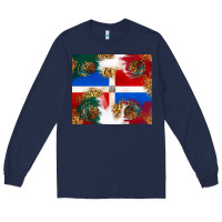 Navy Mexican and Dominican Republic Long Sleeve Tee - texasbilliewilder