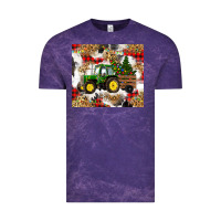 Cloud Purple christmas farm tractor Vintage Tee - RanaPortraitStore