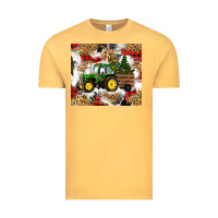 Vintage Mustard christmas farm tractor Vintage Tee - RanaPortraitStore