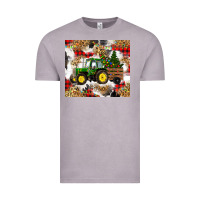 Vintage Zinc christmas farm tractor Vintage Tee - RanaPortraitStore