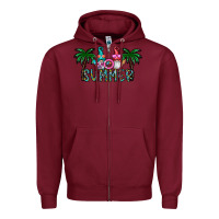 Burgundy summer Zipper Hoodie - CowhideDigitalArt
