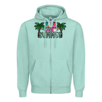 Seafoam summer Zipper Hoodie - CowhideDigitalArt