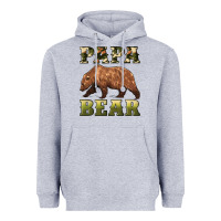 Heather Grey papa bear Heavyweight Hoodie - Artiststas