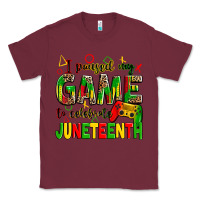 Burgundy I paused my game to celebrate Juneteenth Classic Tee - Zillion Design Studio