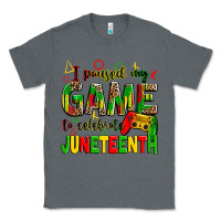 Charcoal Heather I paused my game to celebrate Juneteenth Classic Tee - Zillion Design Studio