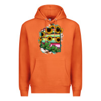 Carrot Arizona Map Sunflower Cactus Serape Premium Hoodie - RanaPortraitStore