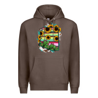 Coffee Arizona Map Sunflower Cactus Serape Premium Hoodie - RanaPortraitStore