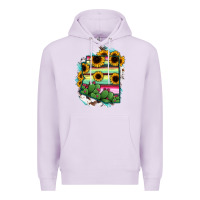 Lilac Arizona Map Sunflower Cactus Serape Premium Hoodie - RanaPortraitStore